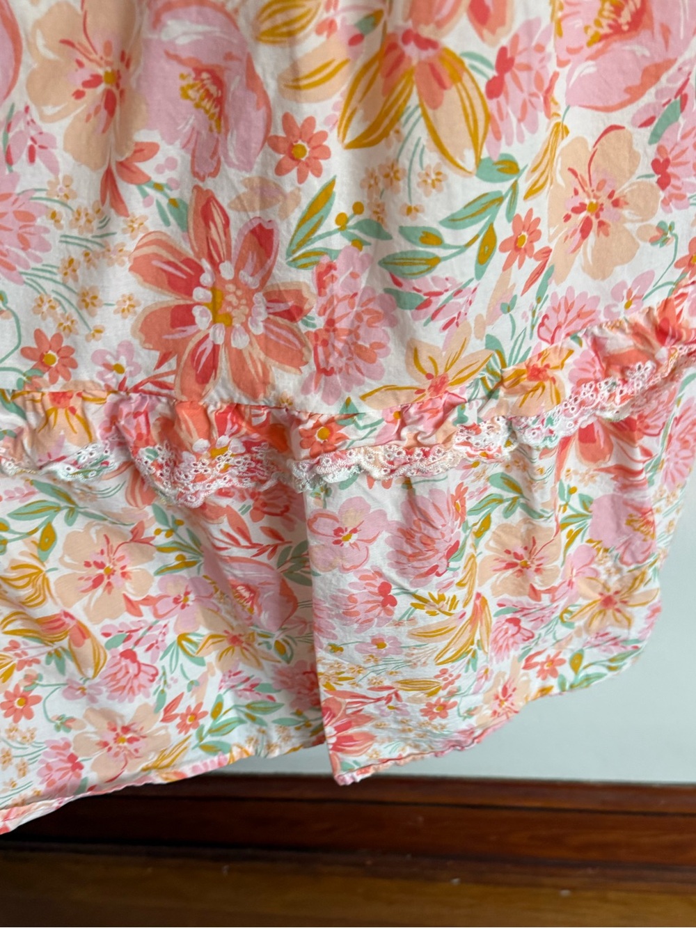 Haute Hippie Floral Pink Tiered Sundress with Smocked Bodice - Picture 5 of 8